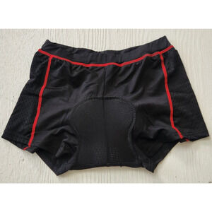 Arsuxeo Anti Shock Gel Padded Bike Compression Shorts Size Small Black & Red